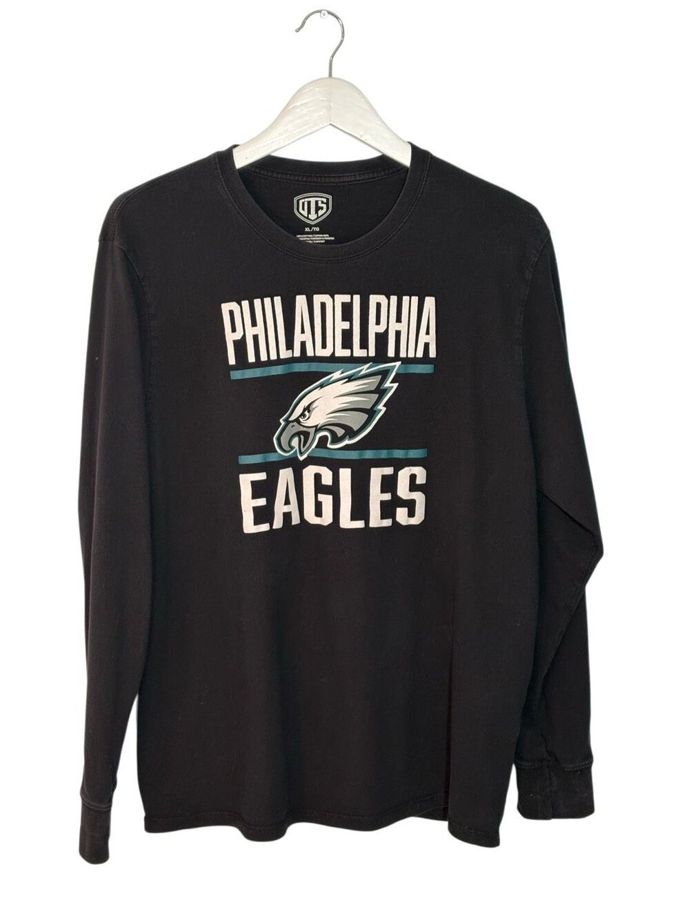 OTS Philadelphia Eagles black long sleeve cotton T shirt - XL